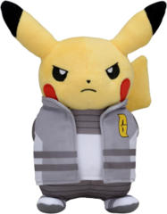 Japanese Pokemon Center Pikachu Boss Cyrus Costume Plush